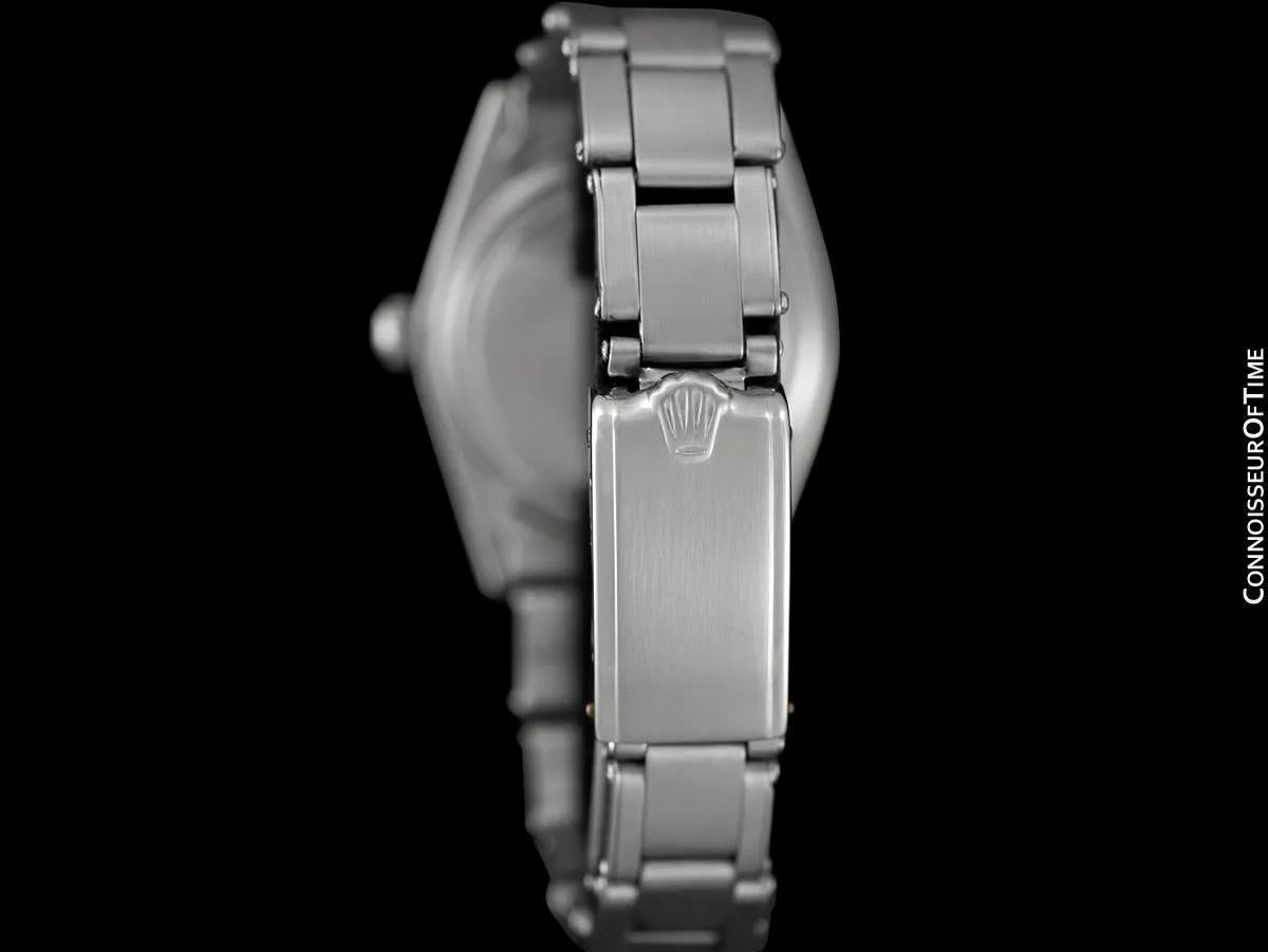 1969 Rolex Vintage Mens Oysterdate Date Watch, Silver Dial - Stainless Steel
