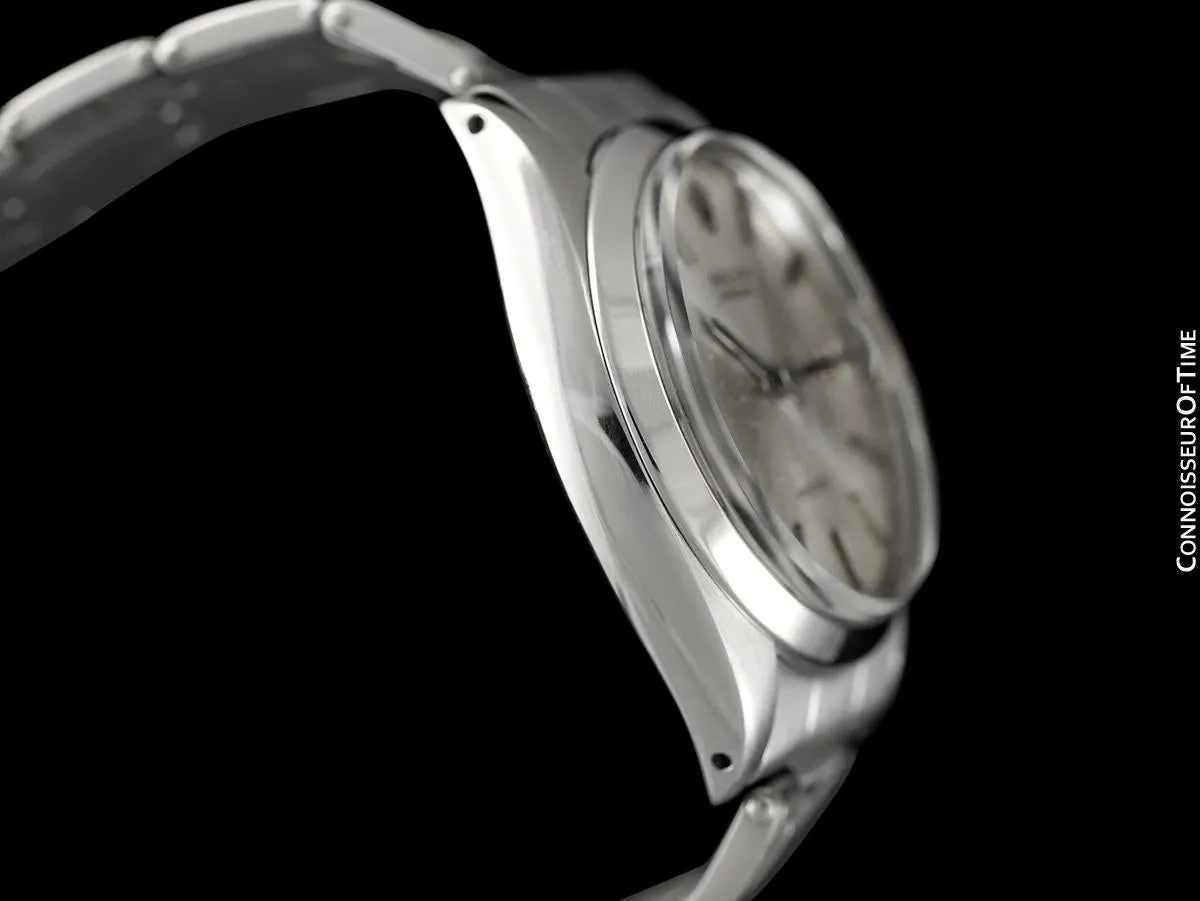 1969 Rolex Vintage Mens Oysterdate Date Watch, Silver Dial - Stainless Steel