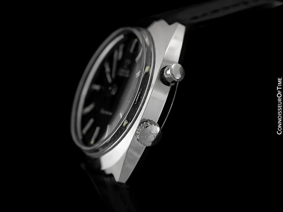 1970 Omega Chronostop Vintage Mens Retro Sporting Chronograph Watch with Date - Stainless Steel