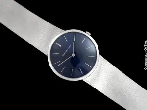 1970's Audemars Piguet Vintage Mens Thin Dress Bracelet Watch - 18K White Gold