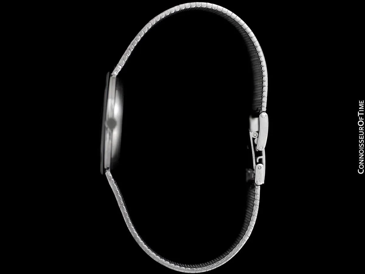 1970's Audemars Piguet Vintage Mens Thin Dress Bracelet Watch - 18K White Gold