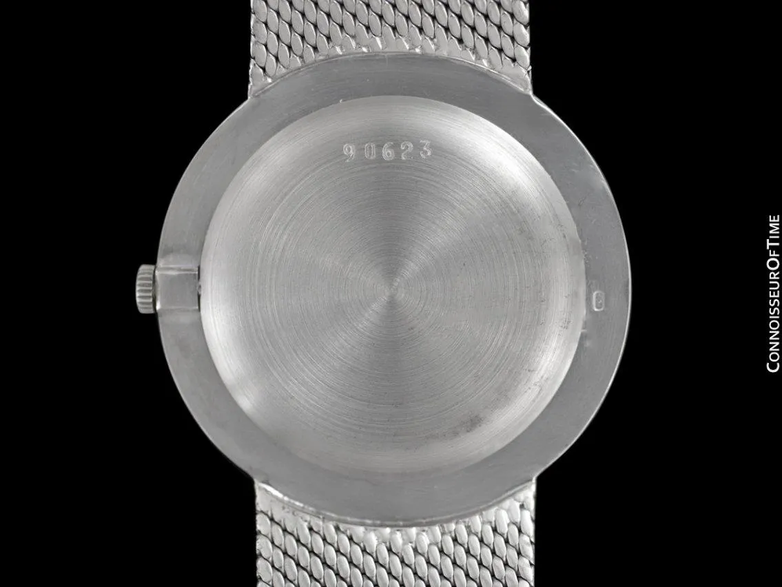 1970's Audemars Piguet Vintage Mens Thin Dress Bracelet Watch - 18K White Gold