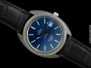 1970's Omega Seamaster Cosmic 2000 Vintage Large Retro Mens Dive Watch, Date - Stainless Steel