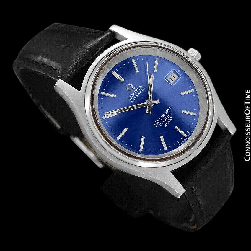 1970's Omega Seamaster Cosmic 2000 Vintage Retro Mens Dive Watch, Date - Stainless Steel