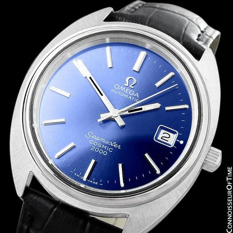 1970's Omega Seamaster Cosmic 2000 Vintage Retro Mens Dive Watch, Date - Stainless Steel