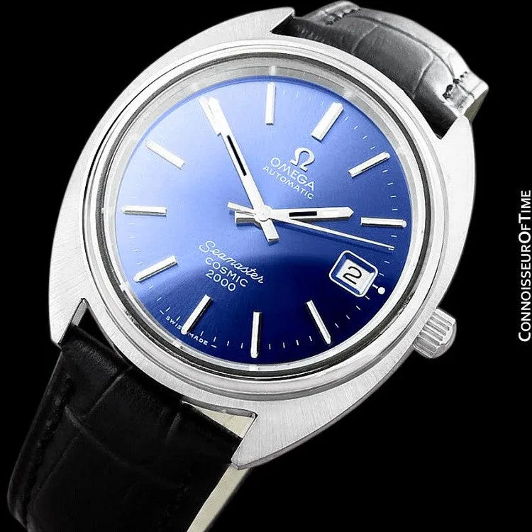 1970's Omega Seamaster Cosmic 2000 Vintage Retro Mens Dive Watch, Date - Stainless Steel