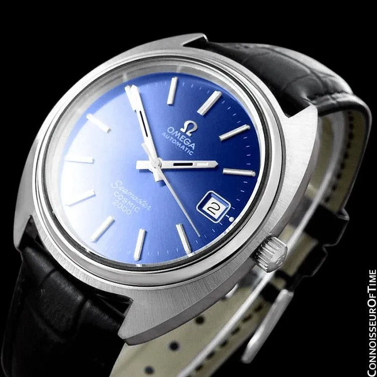 1970's Omega Seamaster Cosmic 2000 Vintage Retro Mens Dive Watch, Date - Stainless Steel