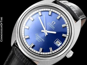 1970's Omega Seamaster Cosmic 2000 Vintage Retro Mens Dive Watch, Date - Stainless Steel
