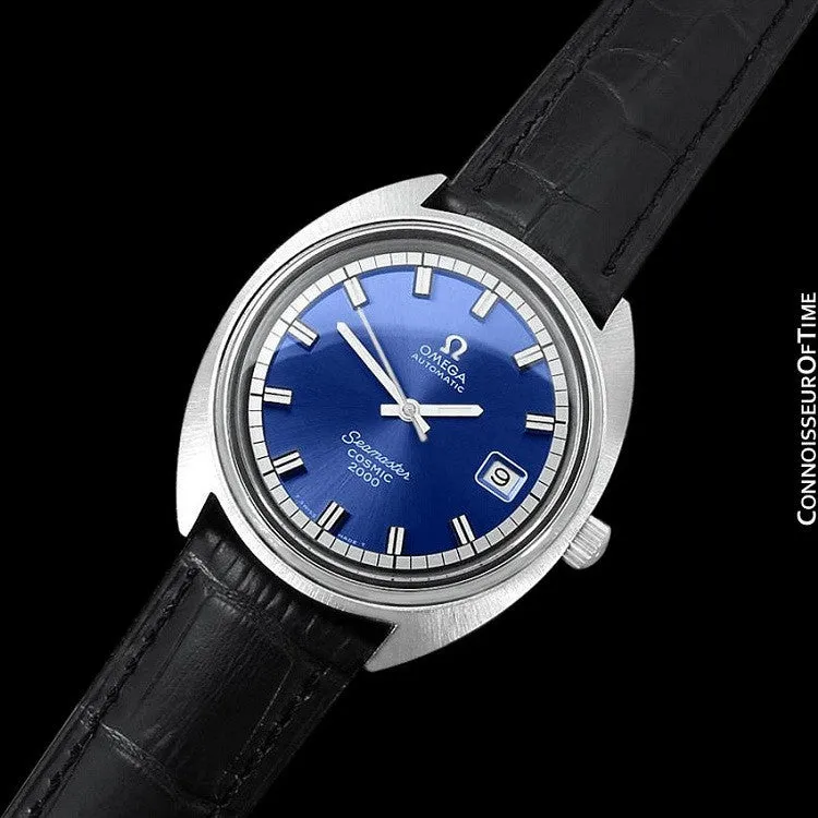 1970's Omega Seamaster Cosmic 2000 Vintage Retro Mens Dive Watch, Date - Stainless Steel