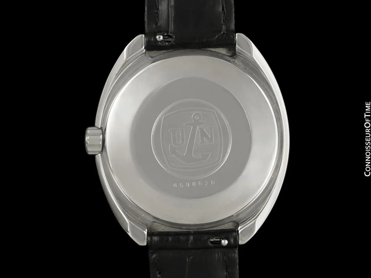 1970's Ulysse Nardin Vintage Mens Large 36,000 BPH Watch, Stainless Steel - Officially Certified Chronometer