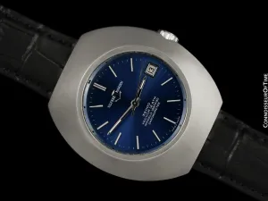 1970's Ulysse Nardin Vintage Mens Large 36,000 BPH Watch, Stainless Steel - Officially Certified Chronometer