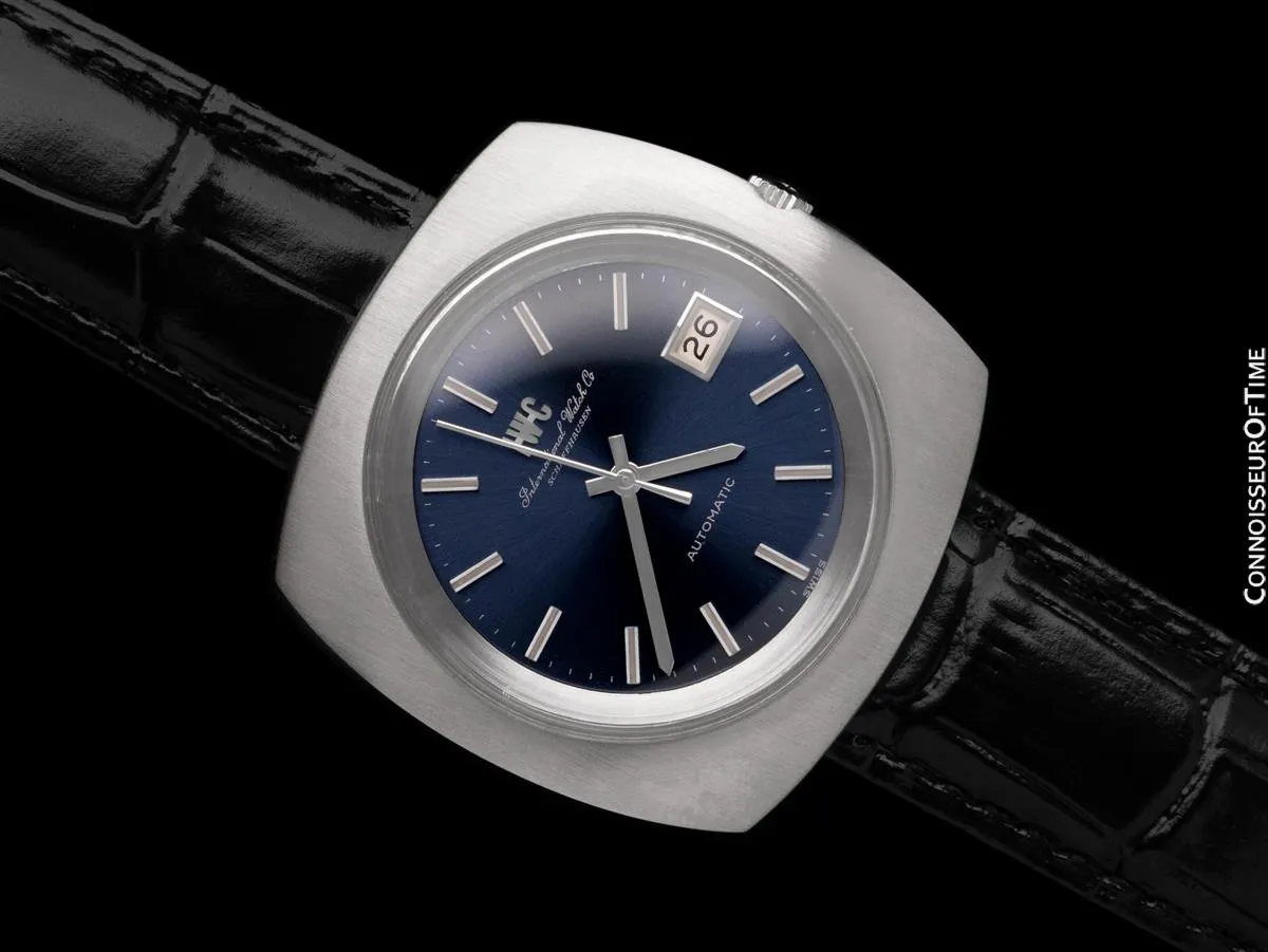 1971 IWC Vintage Mens Jumbo Size Retro Watch, Cal. 8541B Pellaton Automatic - Stainless Steel