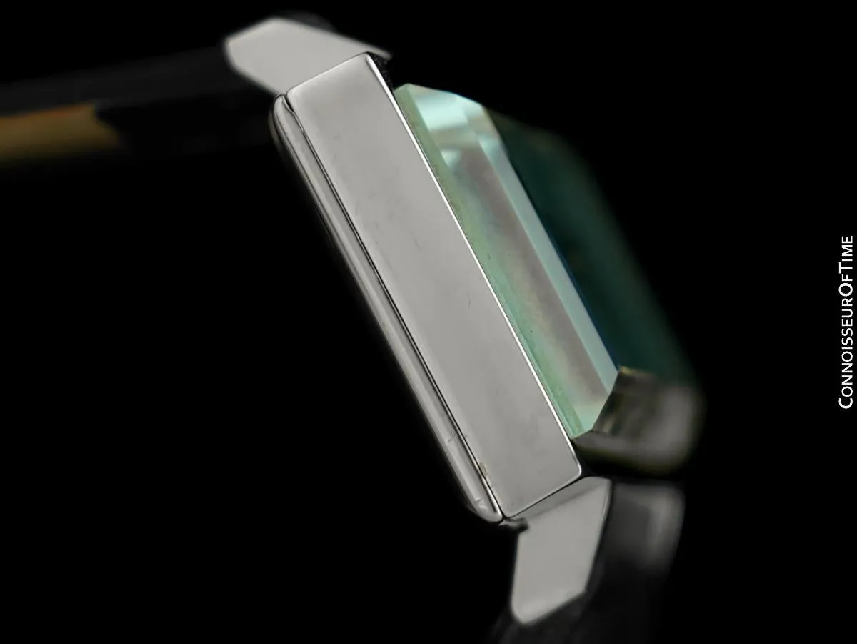 1971 Omega De Ville Mens "Emerald" Modern Watch By Andrew Grima with Tiffany Blue Dial - Stainless Steel