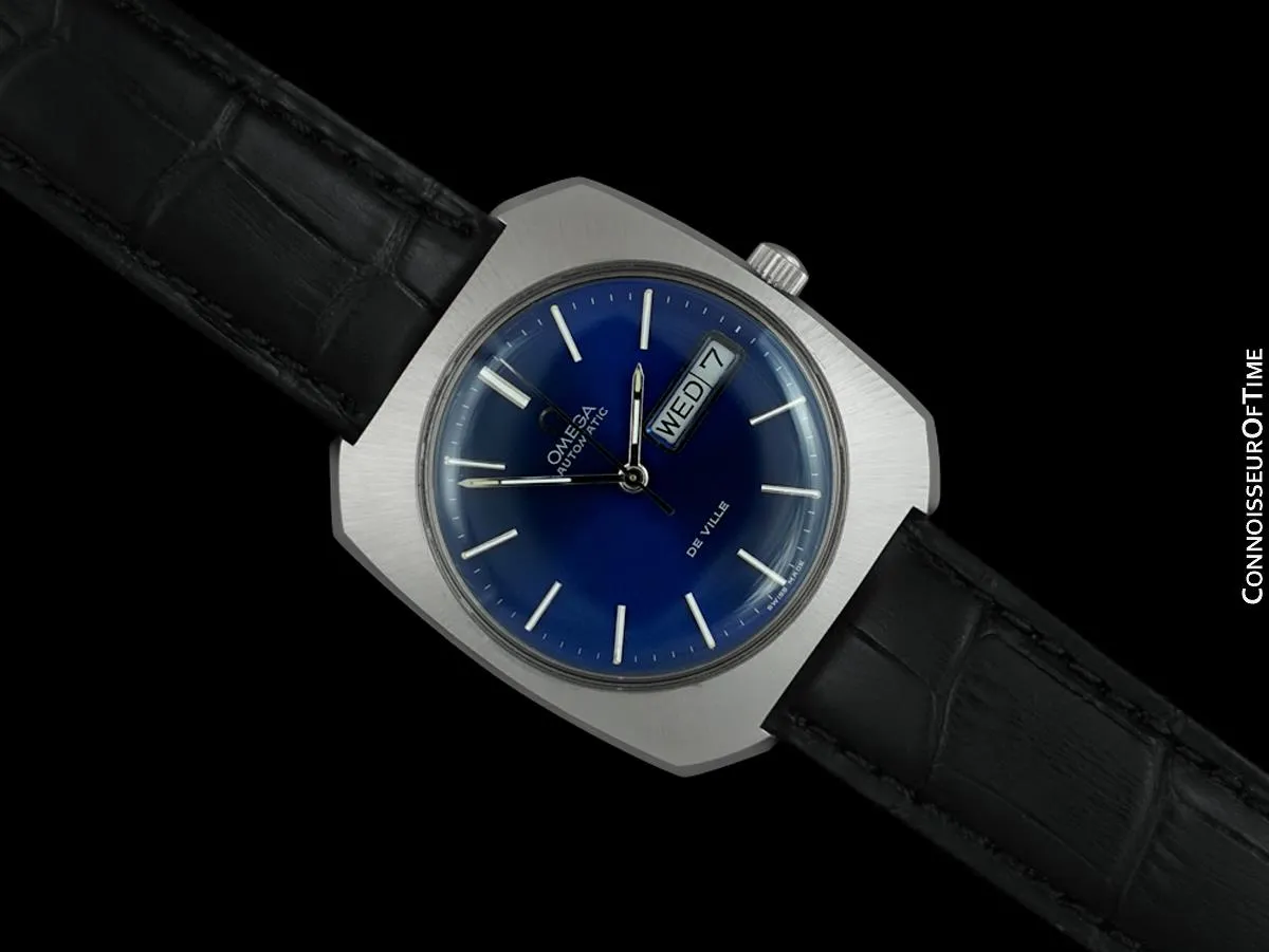 1971 Omega De Ville Vintage Large Mens Automatic Classic Retro Watch - Stainless Steel