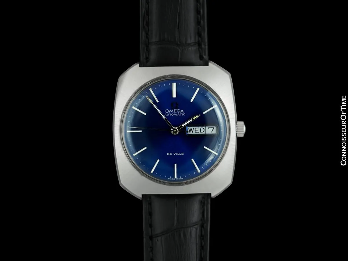 1971 Omega De Ville Vintage Large Mens Automatic Classic Retro Watch - Stainless Steel