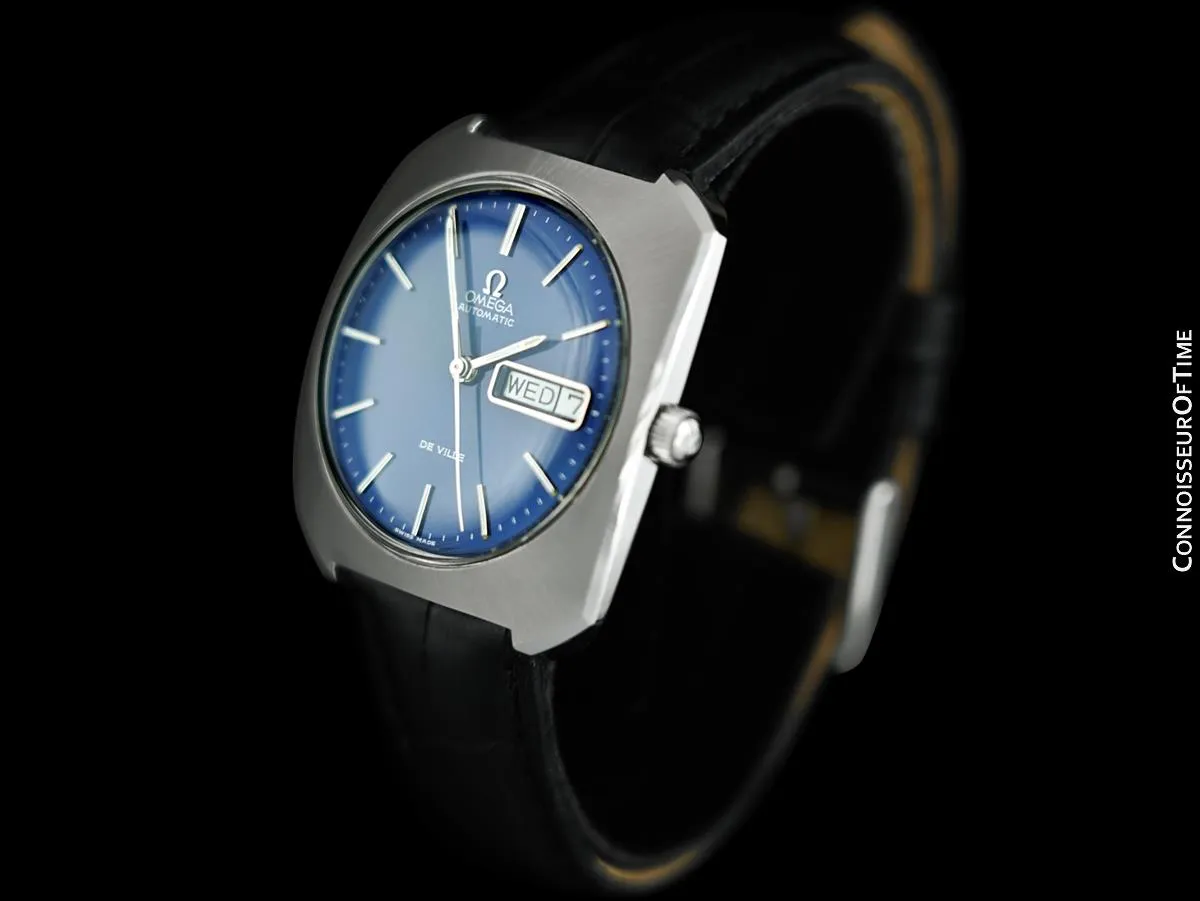 1971 Omega De Ville Vintage Large Mens Automatic Classic Retro Watch - Stainless Steel