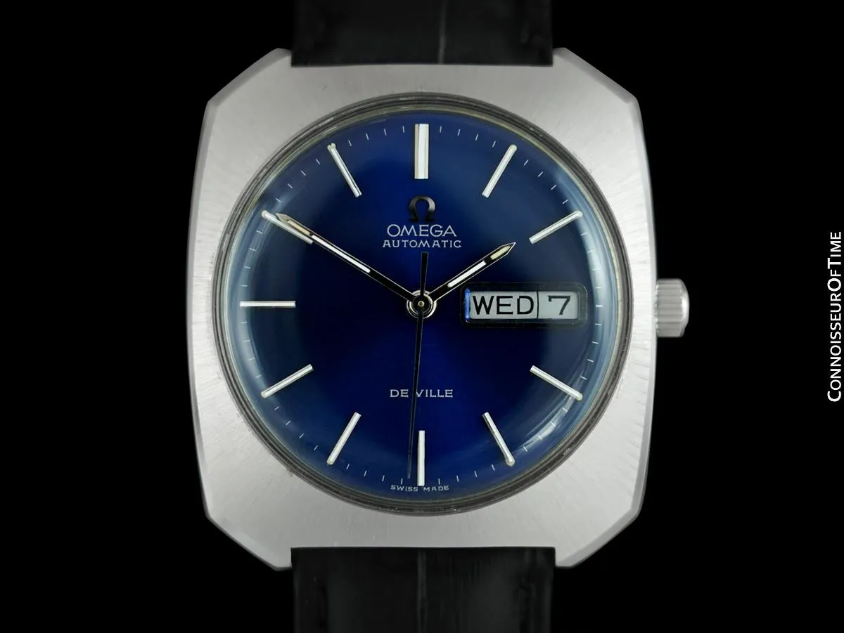 1971 Omega De Ville Vintage Large Mens Automatic Classic Retro Watch - Stainless Steel