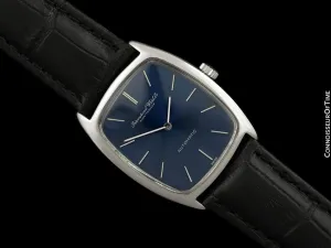 1973 IWC Vintage Mens Tonneau Automatic Pellaton Engine Watch - Stainless Steel