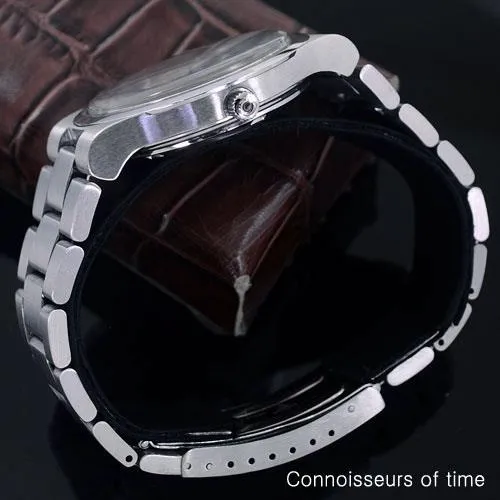 1973 Omega Geneve Vintage Mens Automatic Bracelet Watch, Quick-Setting Date - Stainless Steel