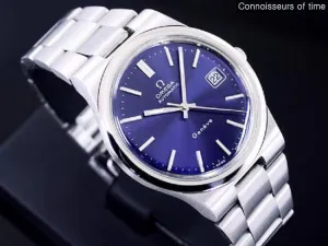 1973 Omega Geneve Vintage Mens Automatic Bracelet Watch, Quick-Setting Date - Stainless Steel