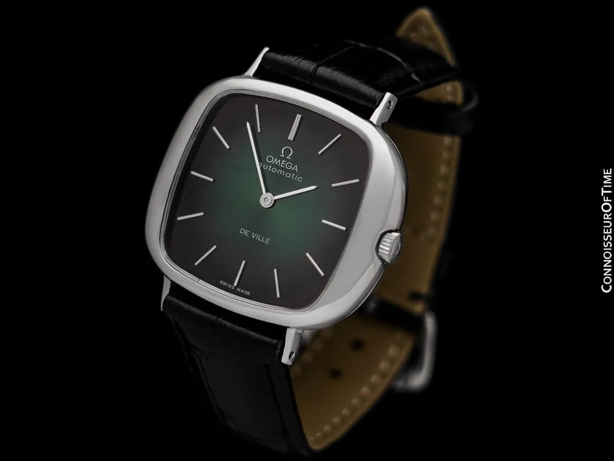 1973 Omega Vintage De Ville Mens Full Size Automatic "TV Shaped" Watch - Stainless Steel