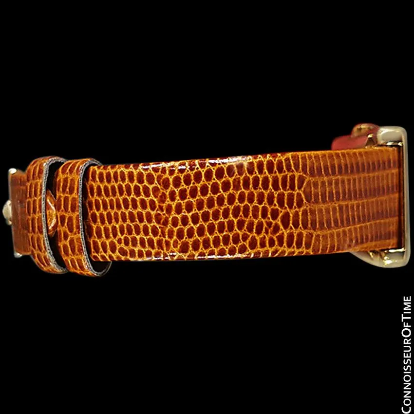 1975 Omega De Ville Vintage Mens Midsize Dress Watch With Checkerboard Dial - 18K Gold Plated