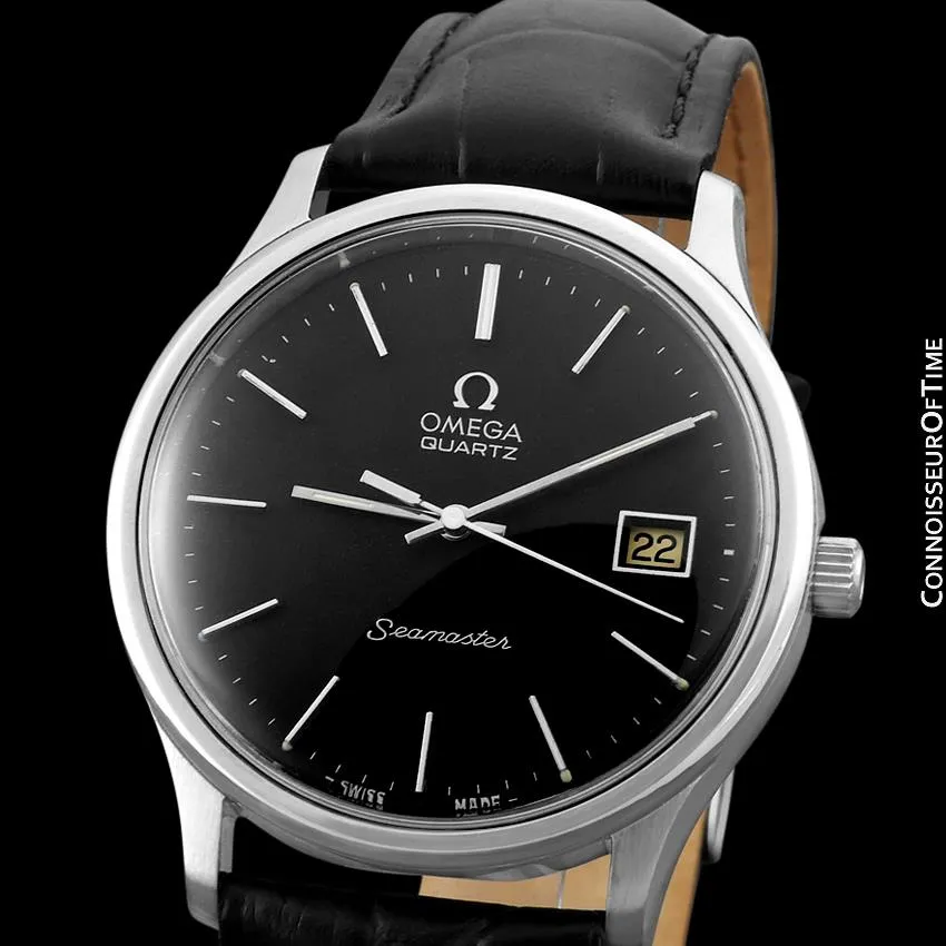 1977 Omega Seamaster Classic Vintage Mens Full Size Accuset Watch, Date - Stainless Steel