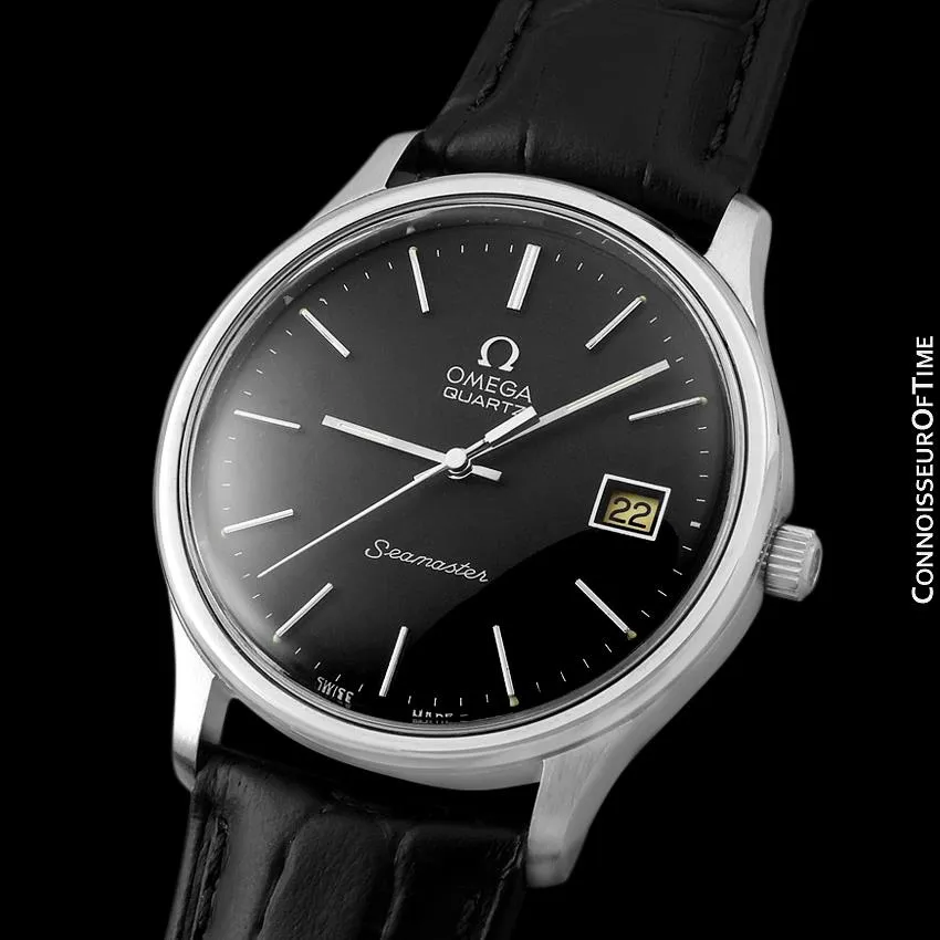 1977 Omega Seamaster Classic Vintage Mens Full Size Accuset Watch, Date - Stainless Steel