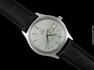 1978 Omega Seamaster Classic Vintage Mens Silver Dial Day Date Quartz Watch - Stainless Steel