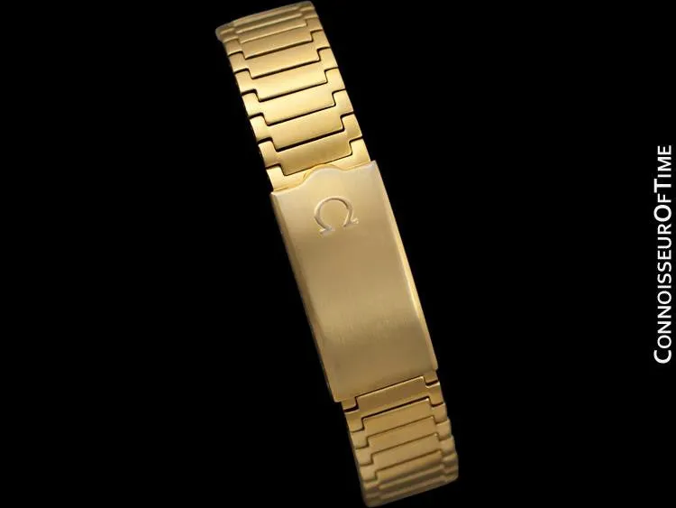 1978 Omega Seamaster Vintage Mens Bracelet Watch, Automatic, Day Date - 18K Gold Plated & Stainless Steel