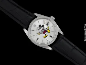 1978 Rolex Oysterdate Vintage Mens Mickey Mouse Dial Watch with Date - Stainless Steel