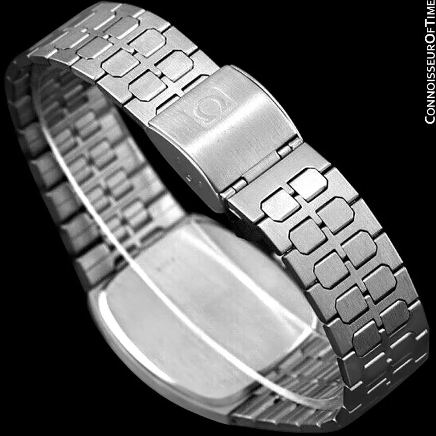 1981 Omega De Ville Classic Retro Mens Accuset Watch, Quick-Setting Hour - Stainless Steel