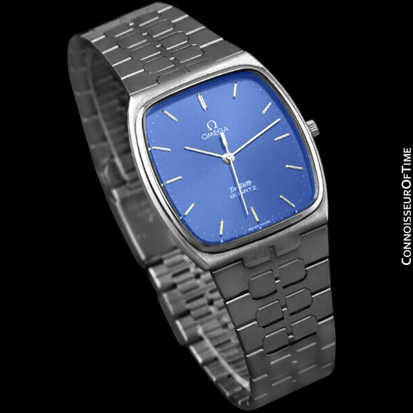1981 Omega De Ville Classic Retro Mens Accuset Watch, Quick-Setting Hour - Stainless Steel
