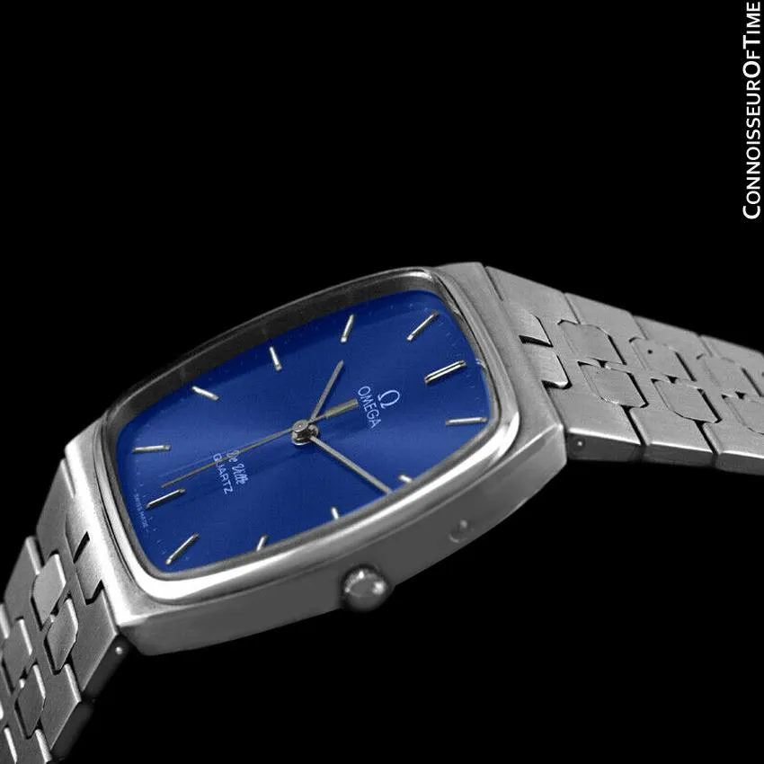 1981 Omega De Ville Classic Retro Mens Accuset Watch, Quick-Setting Hour - Stainless Steel