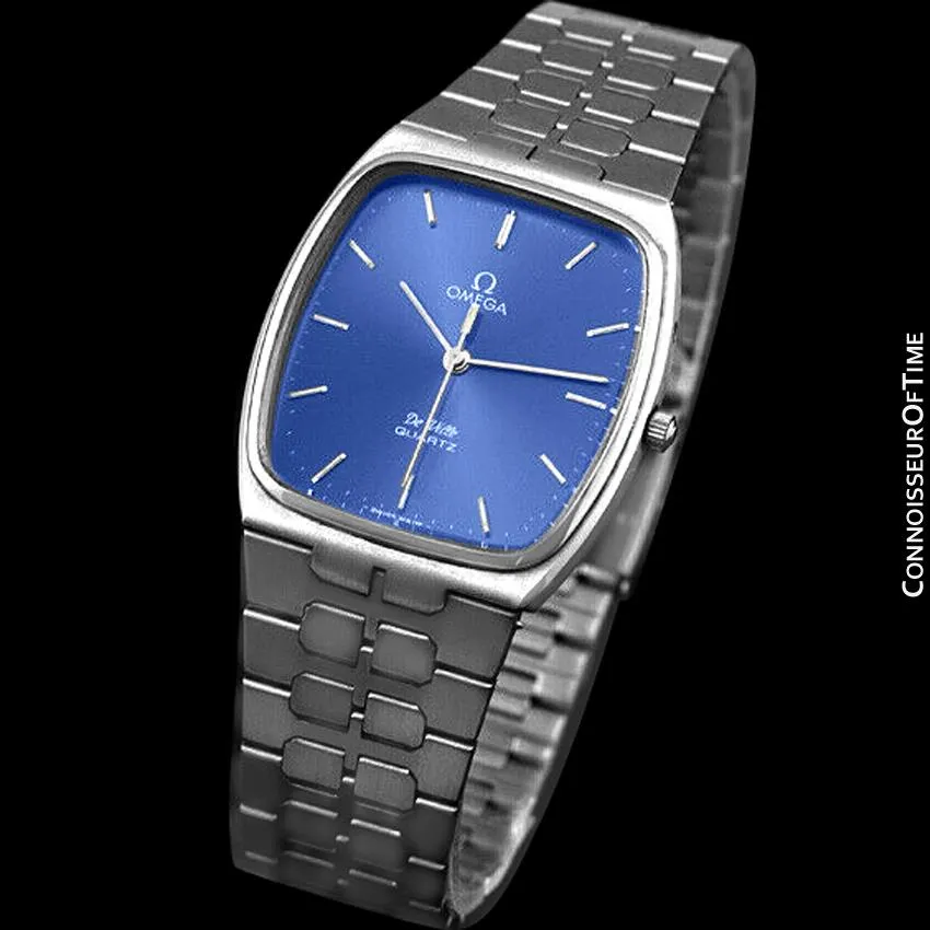 1981 Omega De Ville Classic Retro Mens Accuset Watch, Quick-Setting Hour - Stainless Steel
