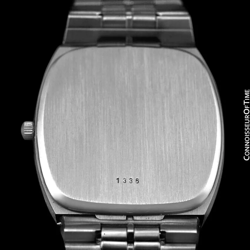 1981 Omega De Ville Classic Retro Mens Accuset Watch, Quick-Setting Hour - Stainless Steel