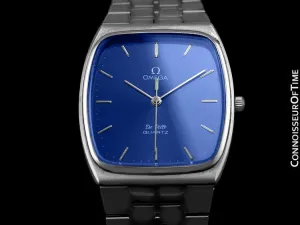 1981 Omega De Ville Classic Retro Mens Accuset Watch, Quick-Setting Hour - Stainless Steel
