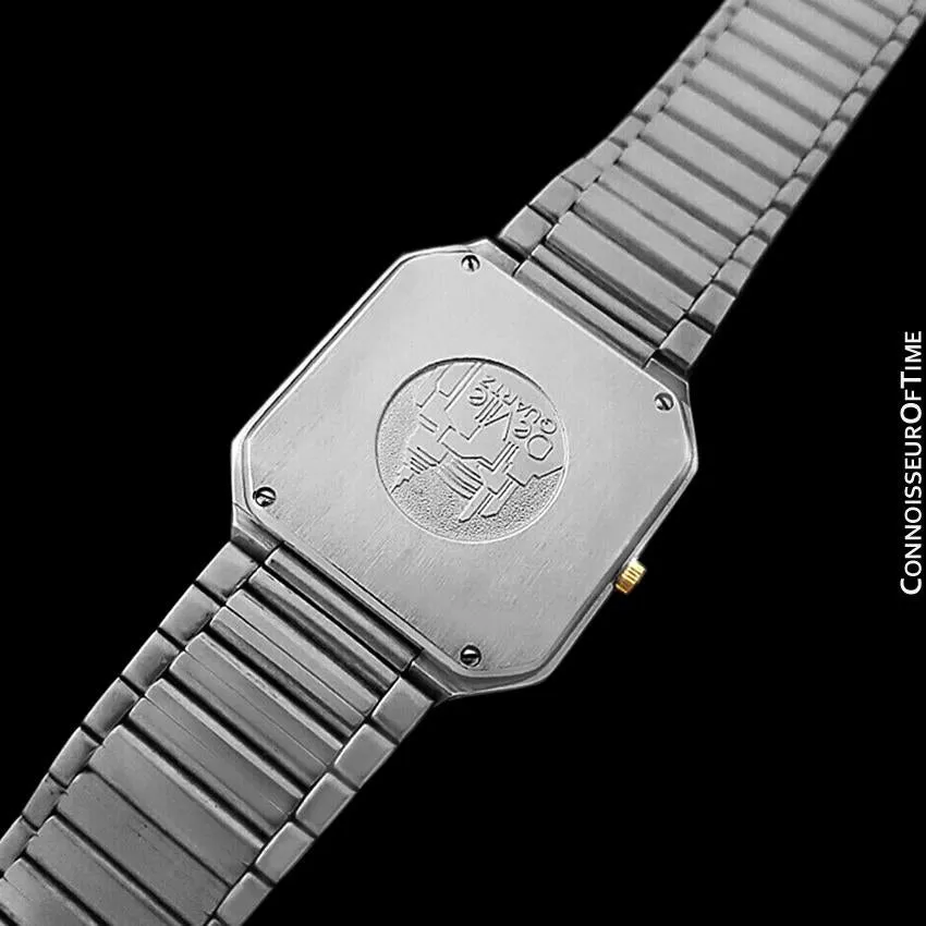1982 Omega De Ville "America" Classic Vintage Mens Watch, Date - 18K Gold Plated & Stainless Steel