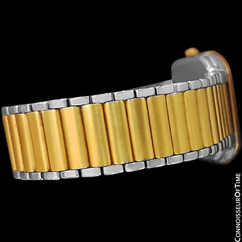 1982 Omega De Ville "America" Classic Vintage Mens Watch, Date - 18K Gold Plated & Stainless Steel