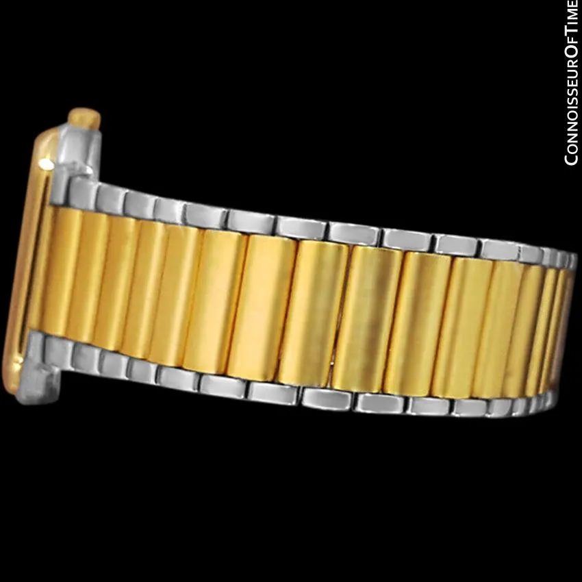 1982 Omega De Ville "America" Classic Vintage Mens Watch, Date - 18K Gold Plated & Stainless Steel