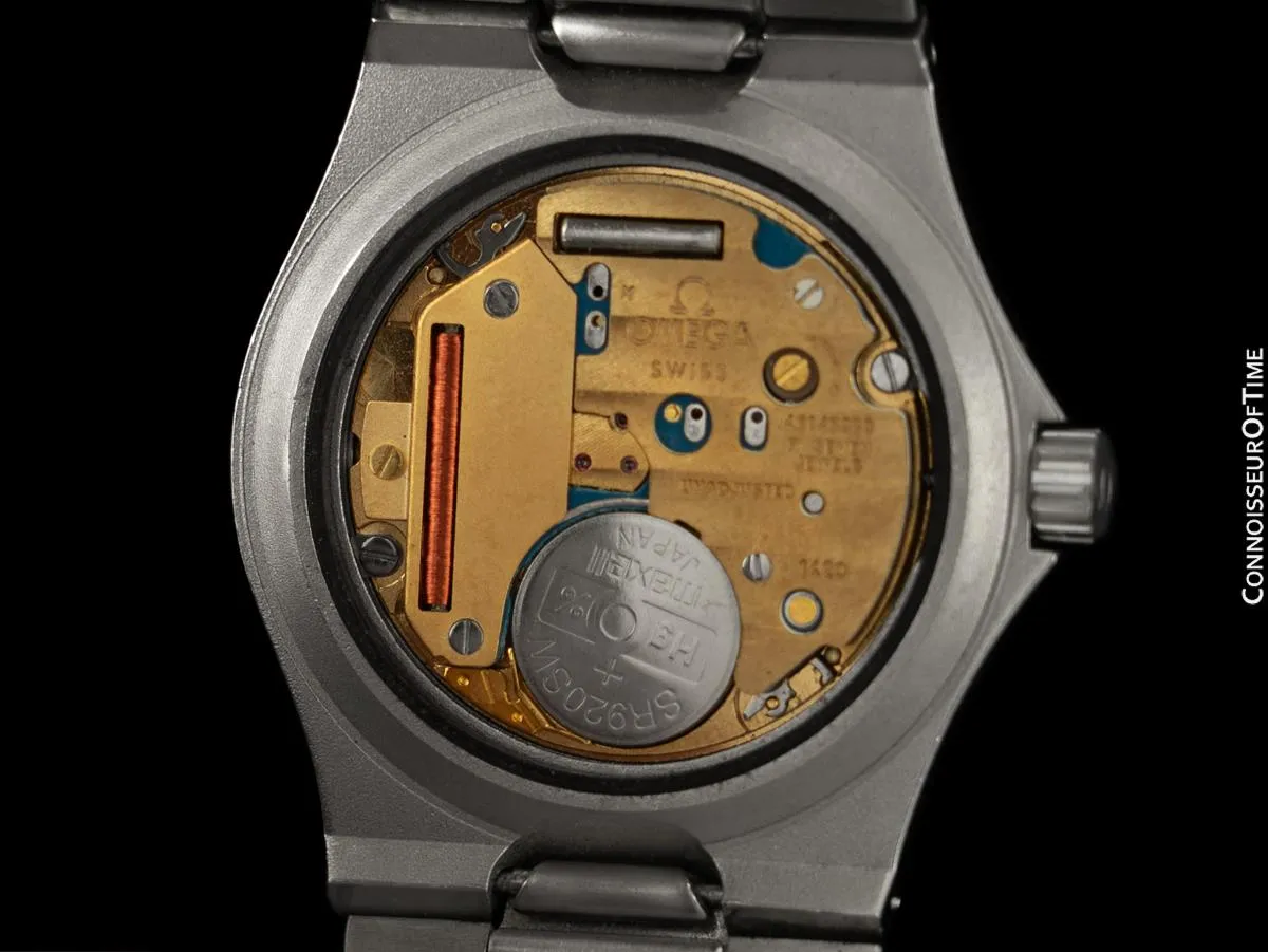 1984 Omega Seamaster Calypso 120M Vintage Mens Quartz Watch, Date - Stainless Steel