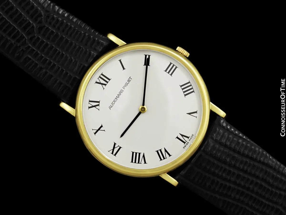 1990's Audemars Piguet Mens Ultra Thin Handwound Watch - 18K Gold