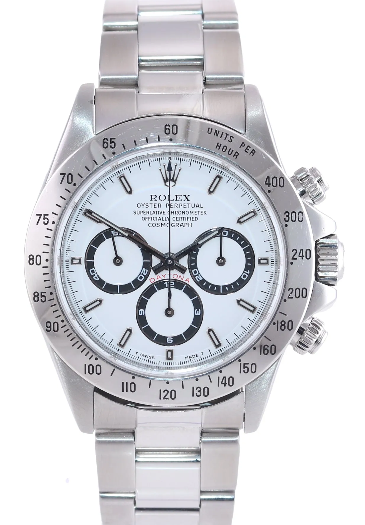 1998 Rolex 16520 Zenith Daytona Tritium White Dial 40mm Chronograph Watch Box