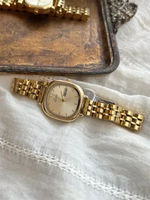 1pc Gold-tone French Vintage Style Watch- FD ⚡