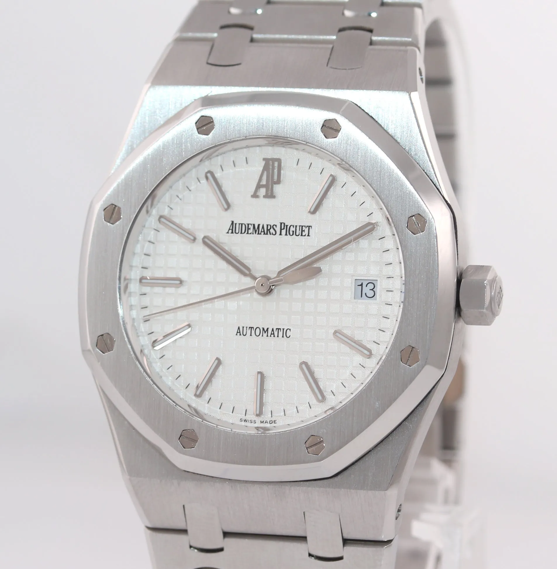 2011 PAPER Audemars Piguet Royal Oak White Stick 39mm Steel 15300 Watch Serviced