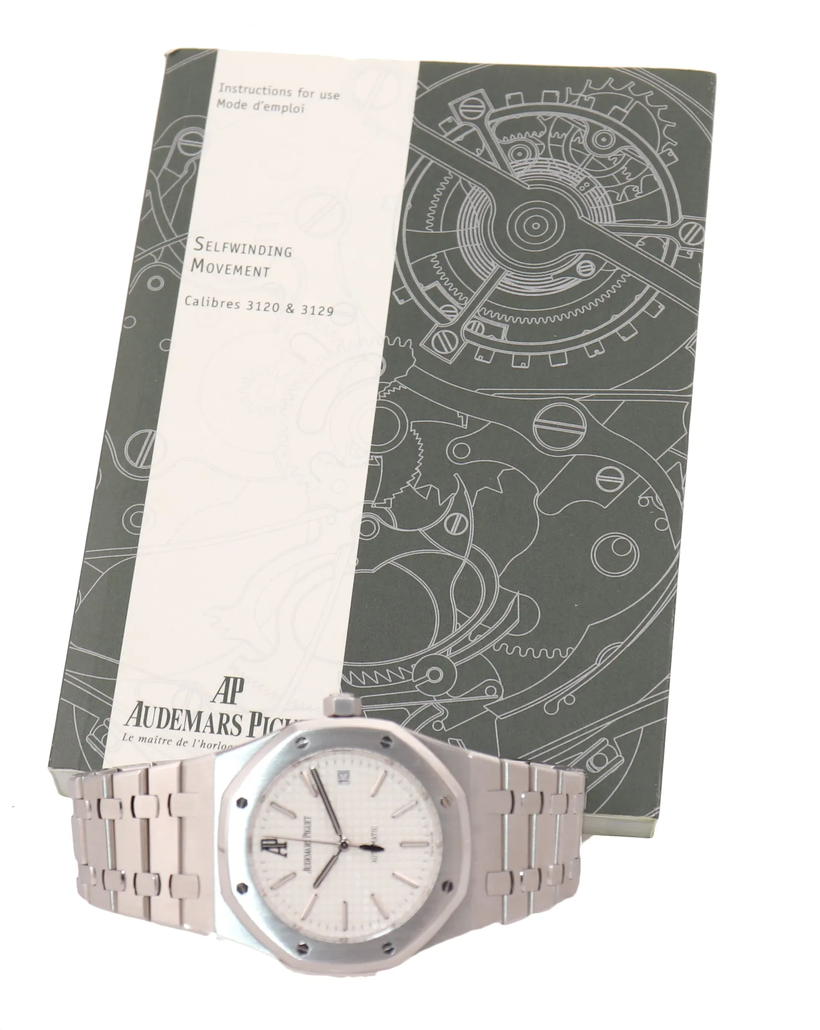 2011 PAPER Audemars Piguet Royal Oak White Stick 39mm Steel 15300 Watch Serviced