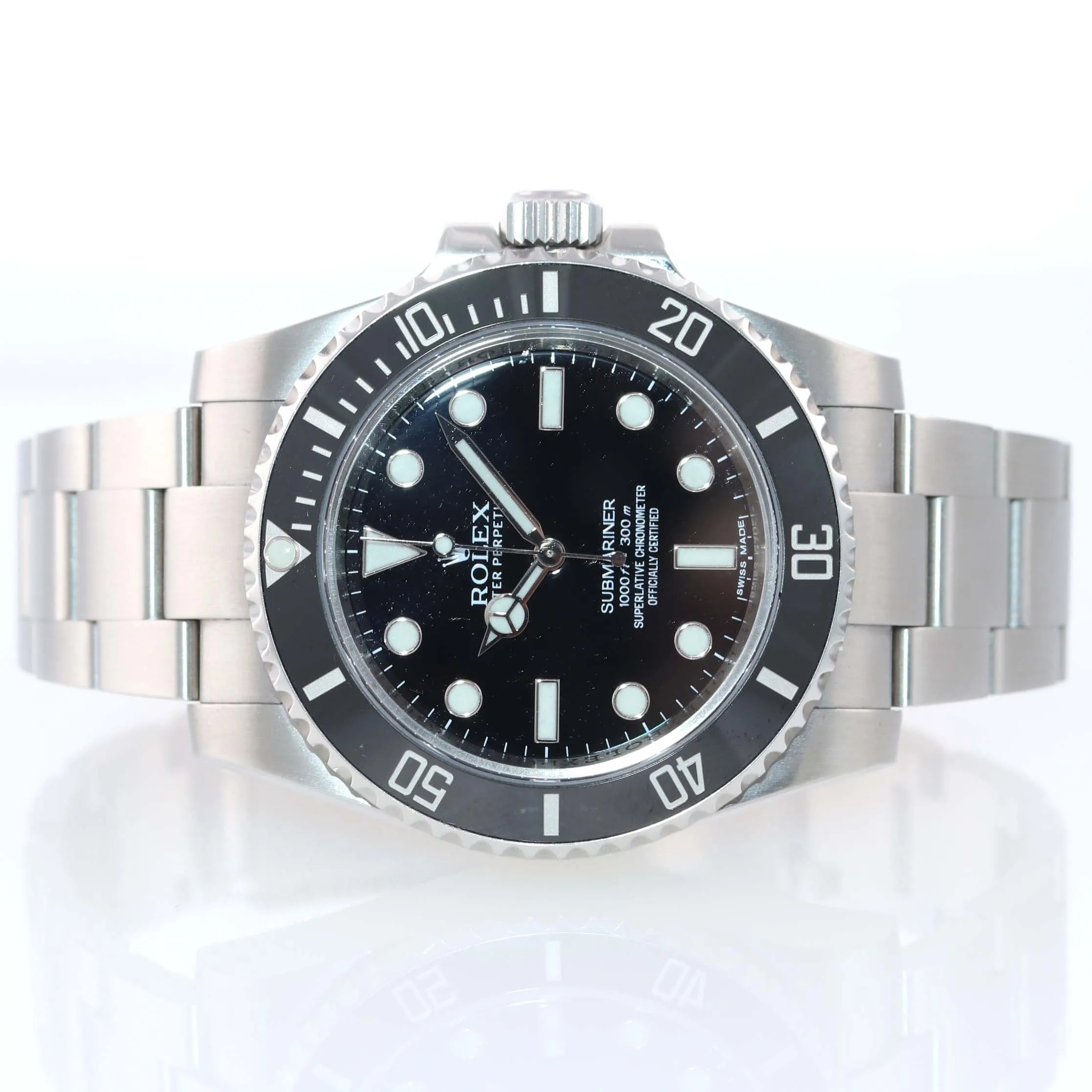 2016 PAPERS MINT Rolex Submariner No-Date 114060 Steel Black Ceramic Watch Box
