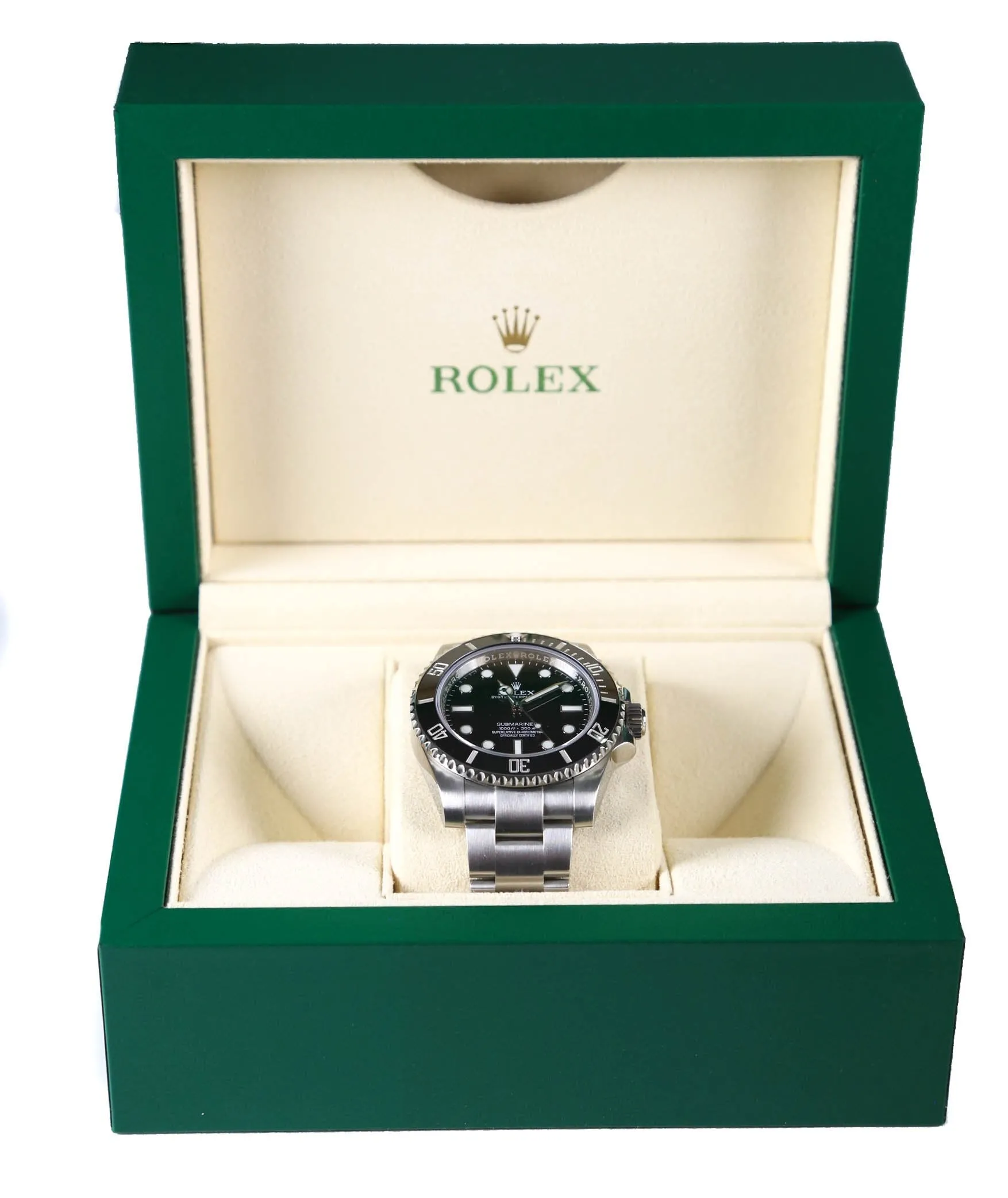 2016 PAPERS MINT Rolex Submariner No-Date 114060 Steel Black Ceramic Watch Box