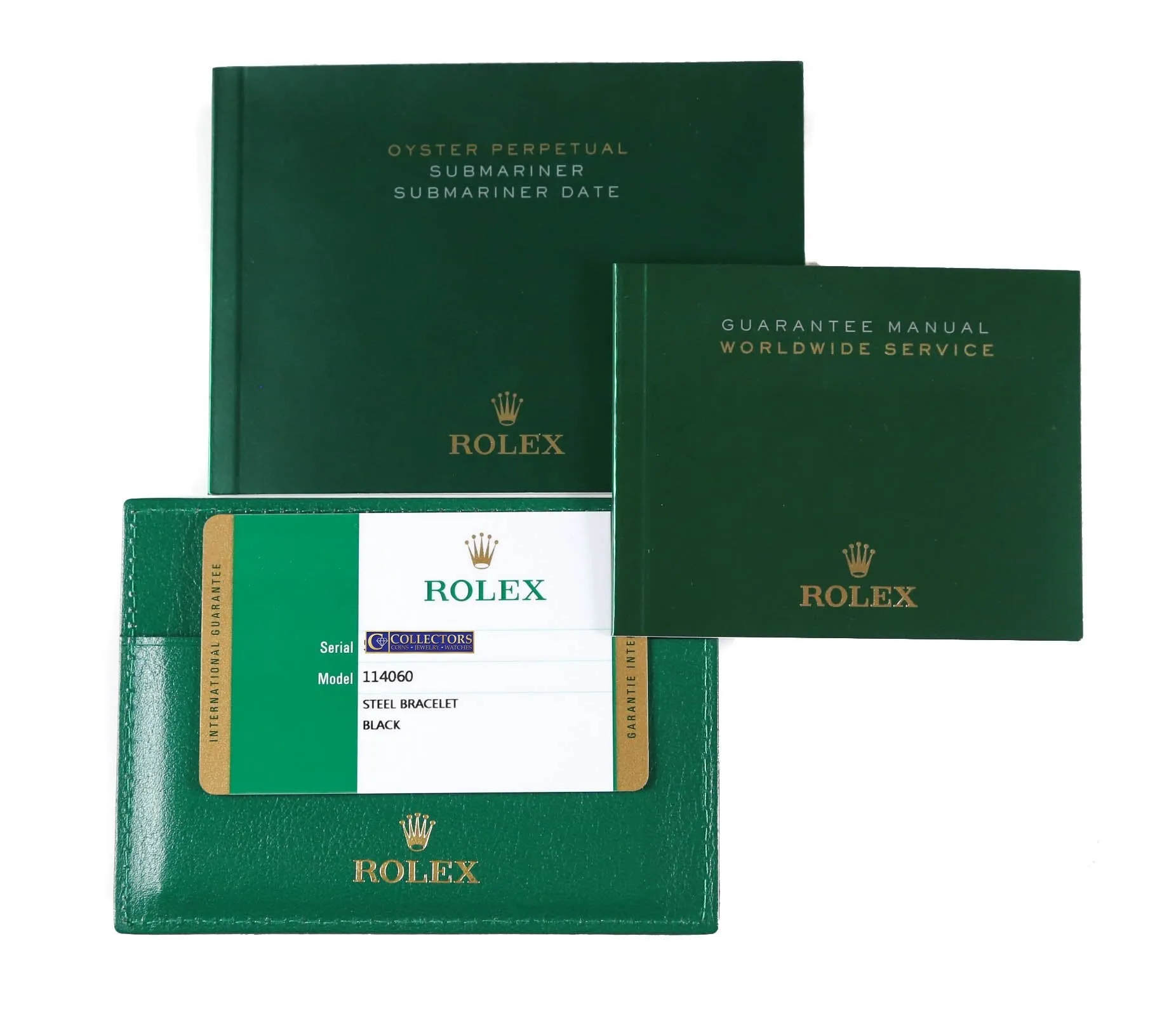 2016 PAPERS MINT Rolex Submariner No-Date 114060 Steel Black Ceramic Watch Box