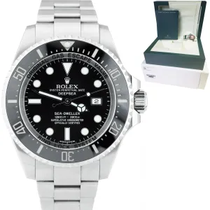 2016 UNPOLISHED Rolex Sea-Dweller Deepsea Stainless 44mm Black Dive Watch 116660